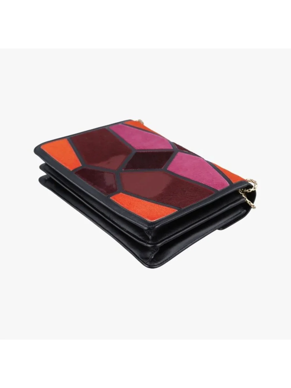 Bvlgari Serpenti Orange Pink Bordeaux Calf Hair Shoulder
